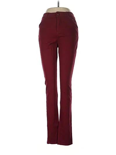 Pre-owned Asos Design Casual Pants In Burgundy