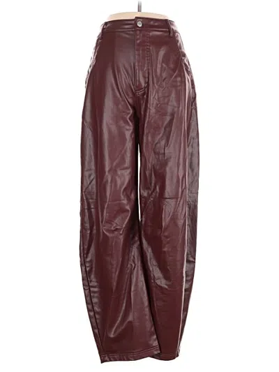 Pre-owned Asos Design Casual Pants In Burgundy
