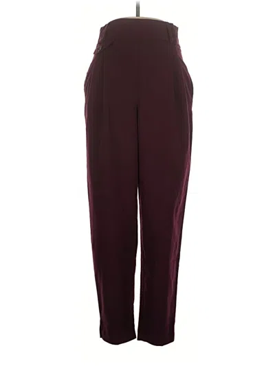Pre-owned Asos Design Casual Pants In Burgundy
