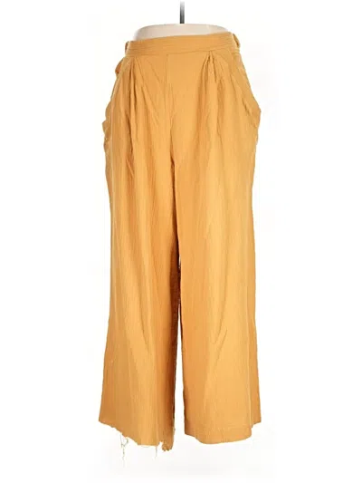 Pre-owned Asos Design Casual Pants In Yellow