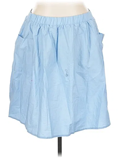 Asos Design Casual Skirt In Blue