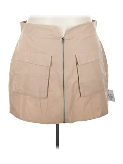 Asos Design Casual Skirt In Brown