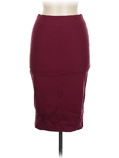 Pre-owned Asos Design Casual Skirt In Burgundy