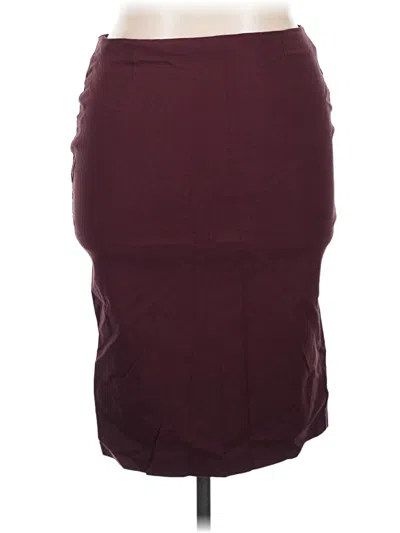 Pre-owned Asos Design Casual Skirt In Burgundy