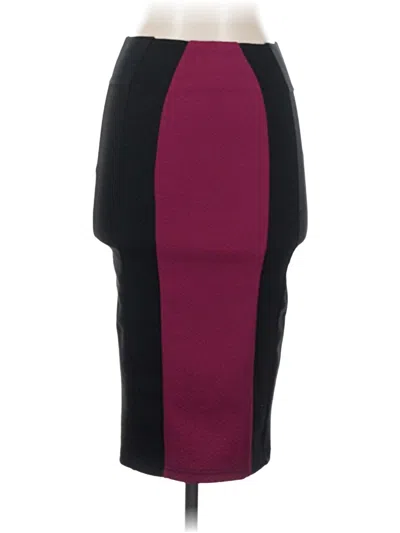 Pre-owned Asos Design Casual Skirt In Burgundy