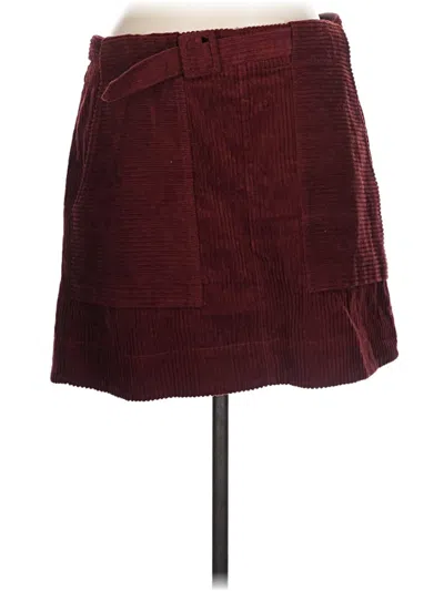 Pre-owned Asos Design Casual Skirt In Burgundy