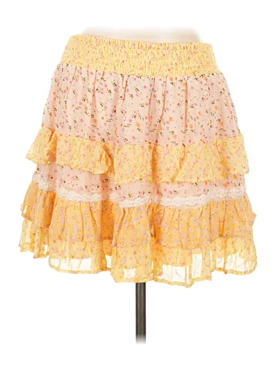 Pre-owned Asos Design Casual Skirt In Yellow