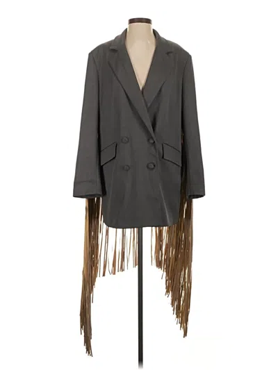 Pre-owned Asos Design Coat In Gray