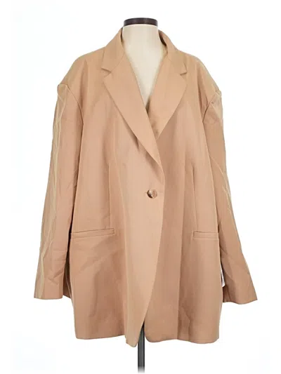 Pre-owned Asos Design Coat In Tan