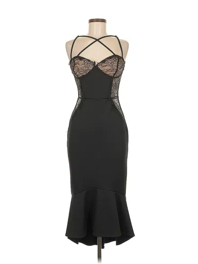 Pre-owned Asos Design Cocktail Dress In Black