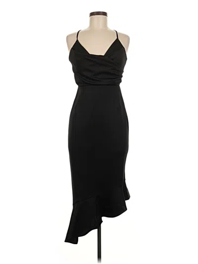 Pre-owned Asos Design Cocktail Dress In Black