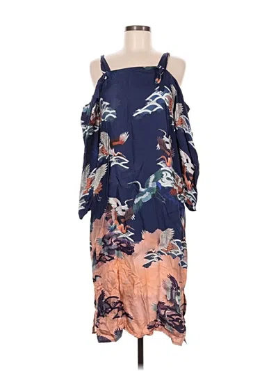 Pre-owned Asos Design Cocktail Dress In Blue