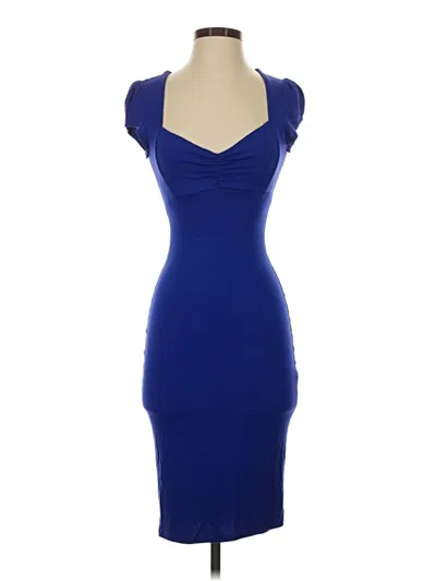 Pre-owned Asos Design Cocktail Dress In Blue