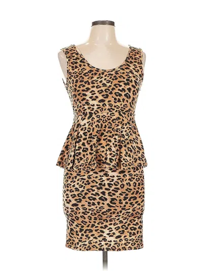 Pre-owned Asos Design Cocktail Dress In Brown