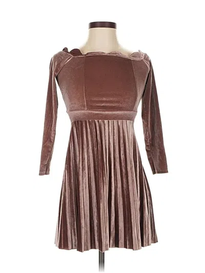 Pre-owned Asos Design Cocktail Dress In Brown