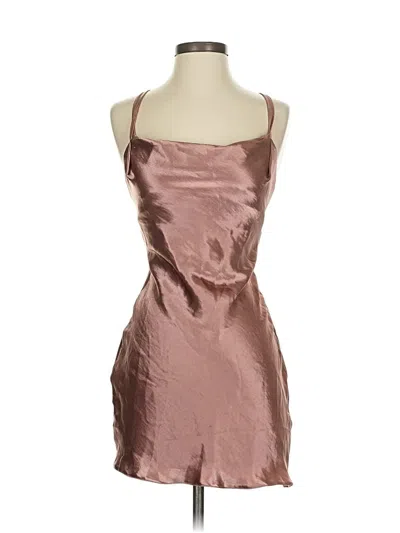 Pre-owned Asos Design Cocktail Dress In Brown