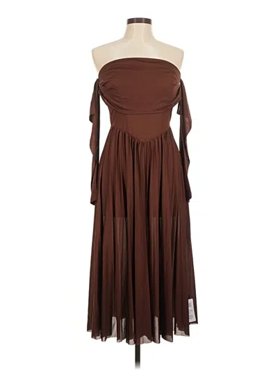 Pre-owned Asos Design Cocktail Dress In Brown