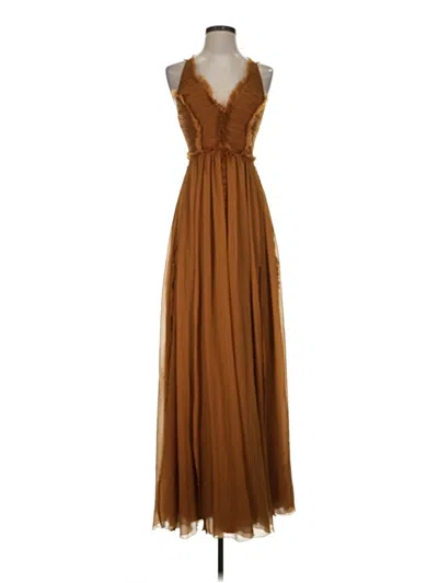 Pre-owned Asos Design Cocktail Dress In Brown