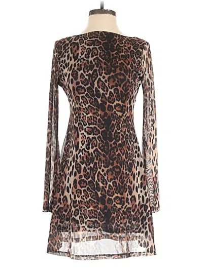 Pre-owned Asos Design Cocktail Dress In Brown