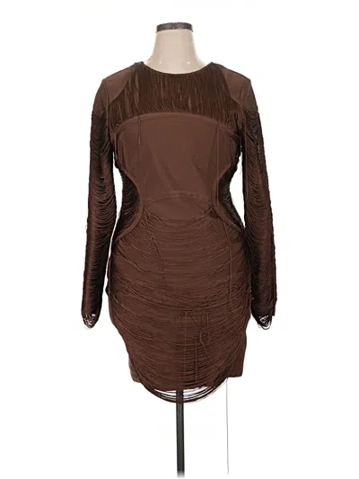 Pre-owned Asos Design Cocktail Dress In Brown