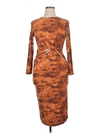 Pre-owned Asos Design Cocktail Dress In Brown