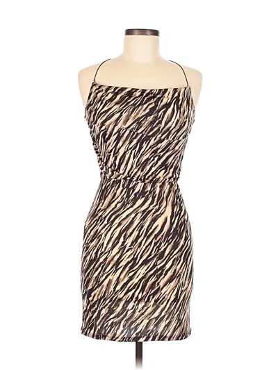 Pre-owned Asos Design Cocktail Dress In Brown