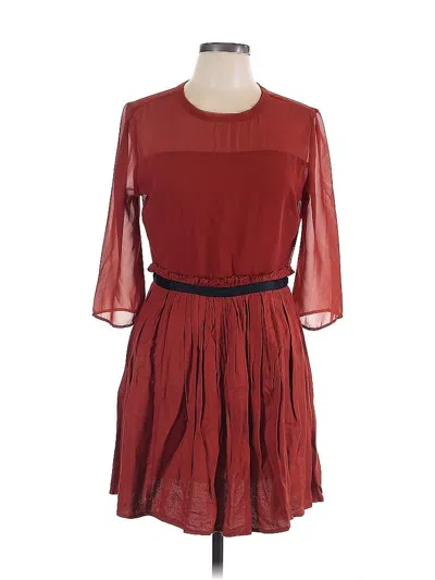 Pre-owned Asos Design Cocktail Dress In Burgundy