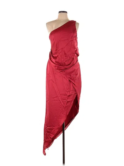 Pre-owned Asos Design Cocktail Dress In Burgundy