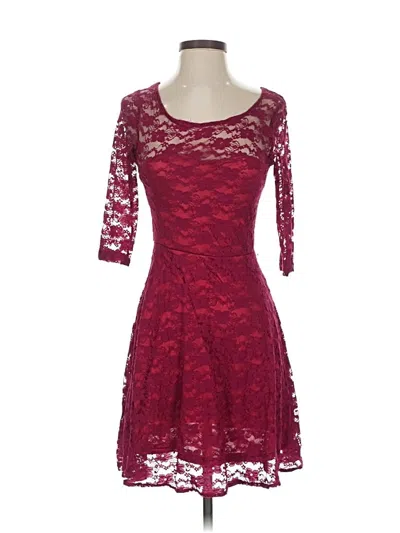 Pre-owned Asos Design Cocktail Dress In Burgundy