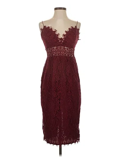 Pre-owned Asos Design Cocktail Dress In Burgundy