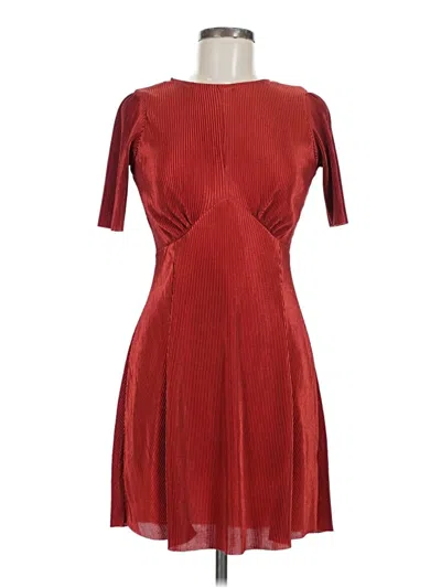Pre-owned Asos Design Cocktail Dress In Burgundy