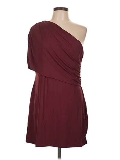 Pre-owned Asos Design Cocktail Dress In Burgundy