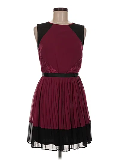 Pre-owned Asos Design Cocktail Dress In Burgundy