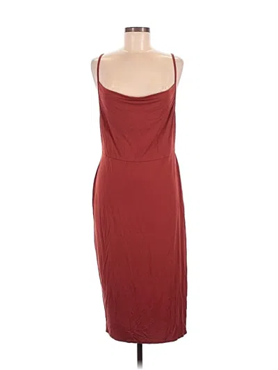 Pre-owned Asos Design Cocktail Dress In Burgundy