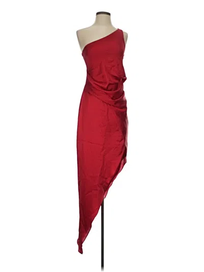 Pre-owned Asos Design Cocktail Dress In Burgundy