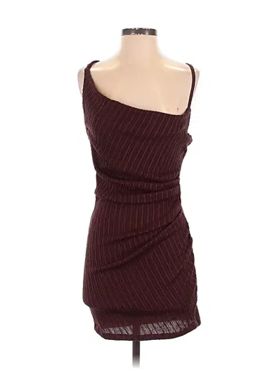Pre-owned Asos Design Cocktail Dress In Burgundy