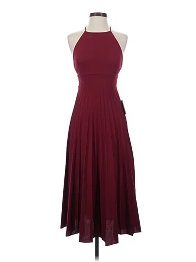 Pre-owned Asos Design Cocktail Dress In Burgundy