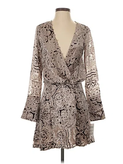 Asos Design Cocktail Dress In Brown