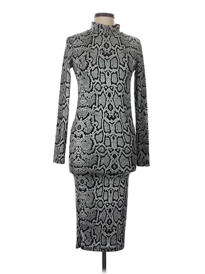Pre-owned Asos Design Cocktail Dress In Gray