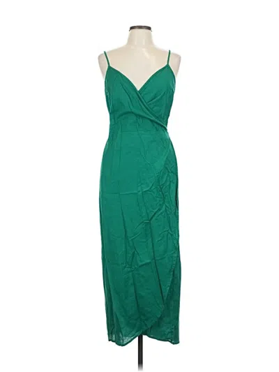 Pre-owned Asos Design Cocktail Dress In Green