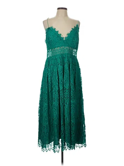 Pre-owned Asos Design Cocktail Dress In Green