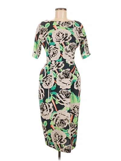 Pre-owned Asos Design Cocktail Dress In Green