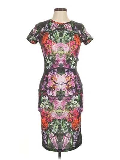 Pre-owned Asos Design Cocktail Dress In Green