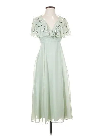 Pre-owned Asos Design Cocktail Dress In Green