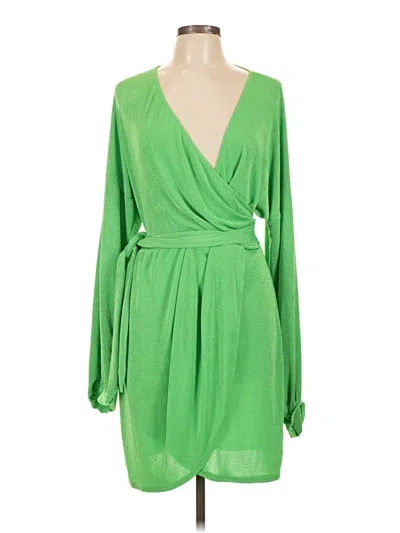 Pre-owned Asos Design Cocktail Dress In Green