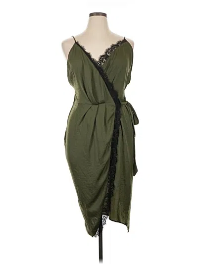 Pre-owned Asos Design Cocktail Dress In Green