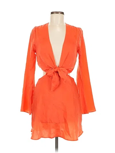 Pre-owned Asos Design Cocktail Dress In Orange