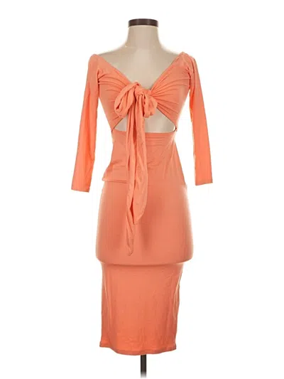 Pre-owned Asos Design Cocktail Dress In Orange