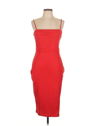 Pre-owned Asos Design Cocktail Dress In Red