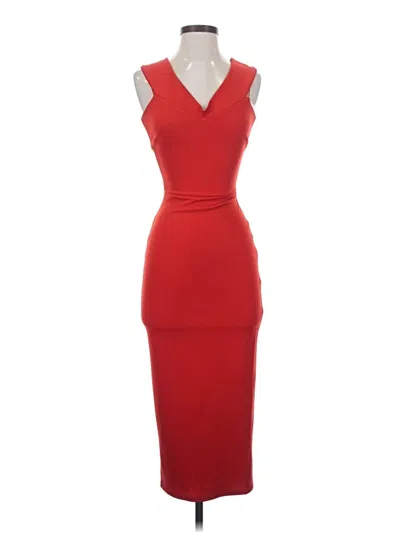 Pre-owned Asos Design Cocktail Dress In Red